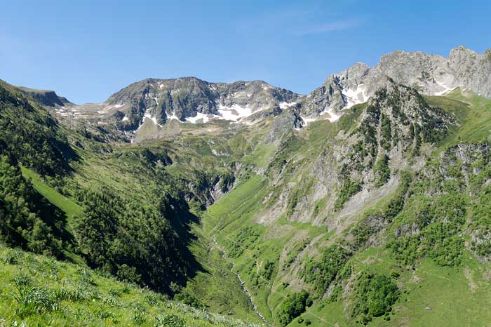 Cap de la Pecada vue au départ d'Hospice de France