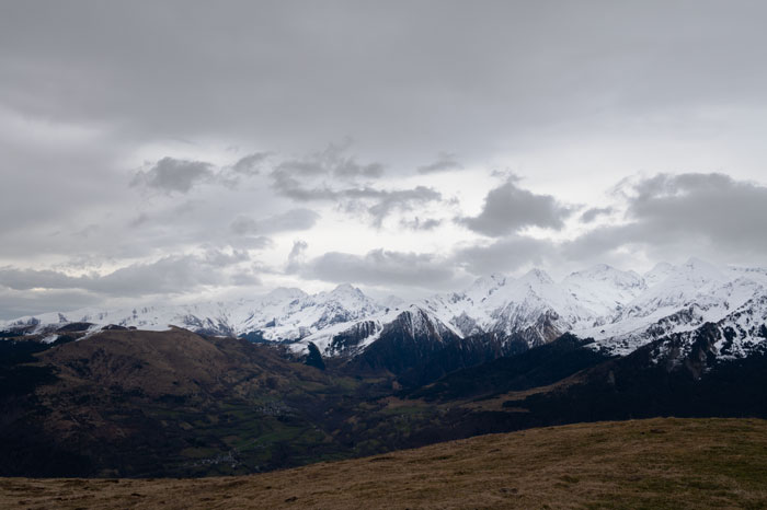 Chaine des Pyrénées vue du Cap de Pède