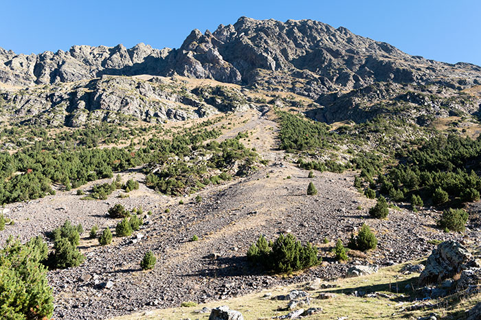 Montée vers Venasque depuis l'Espagne