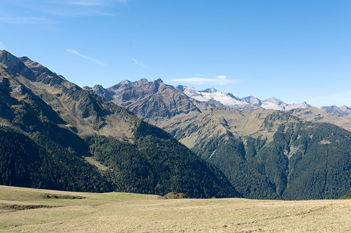 D'Hospice de France vue sur le pic de Maupas